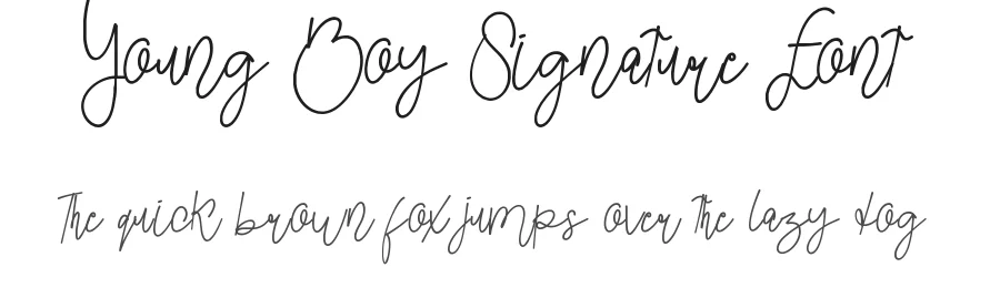 Young Boy Signature Font by edricstudio — Script Handwritten Font