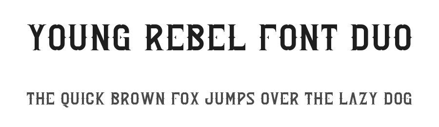 Young Rebel Font Duo by vp_creative_shop — Display Font