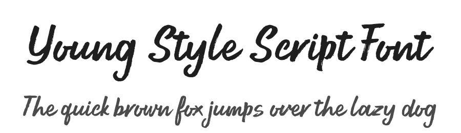 Young Style Script Font by stripesstudio — Script Handwritten Font
