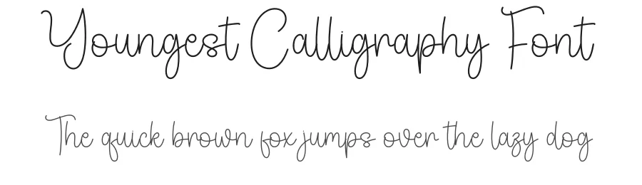 Youngest Calligraphy Font by creativeletter — Script Handwritten Font