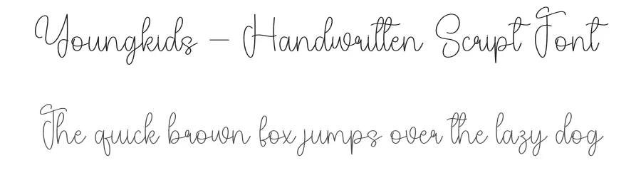 Youngkids – Handwritten Script Font by andikastudio — Script Handwritten Font