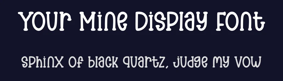 Your Mine Display Font by Craftedtype — Decorative Font — thumbnail 2