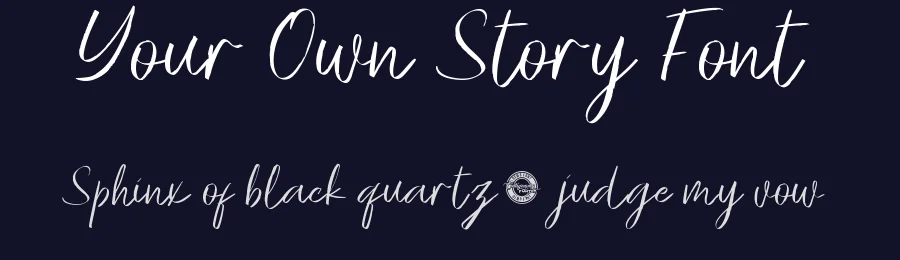 Your Own Story Font by CalligraphyFonts.net — Script Handwritten Font — thumbnail 2