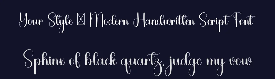 Your Style – Modern Handwritten Script Font by freshtypeink — Script Handwritten Font — thumbnail 2