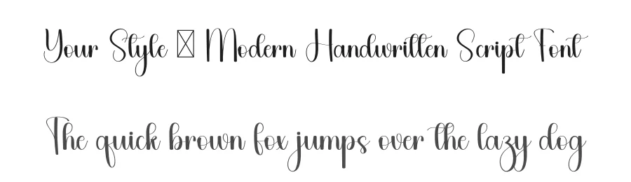 Your Style – Modern Handwritten Script Font by freshtypeink — Script Handwritten Font