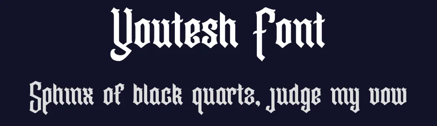 Youtesh Font by Imoodev — Blackletter Font — thumbnail 2