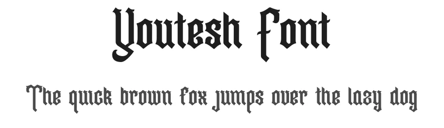Youtesh Font by Imoodev — Blackletter Font