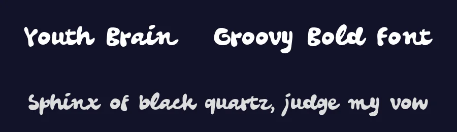 Youth Brain – Groovy Bold Font by Saridezra — Script Handwritten Font — thumbnail 2
