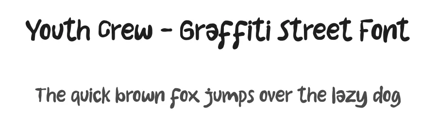 Youth Crew – Graffiti Street Font by Ronny_STD — Display Font