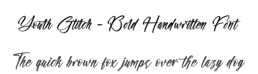 Youth Glitch – Bold Handwritten Font by stylishtype.co — Script Handwritten Font