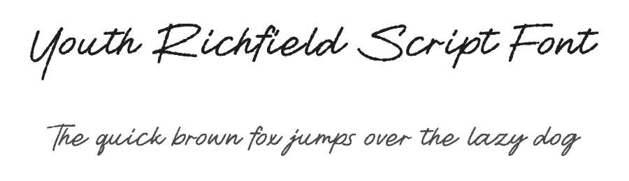Youth Richfield Script Font by Allouse.Studio — Script Handwritten Font