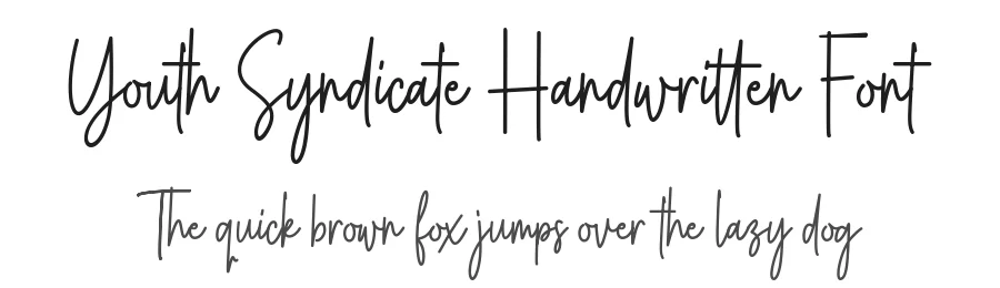 Youth Syndicate Handwritten Font by Heinzel Std. — Script Handwritten Font
