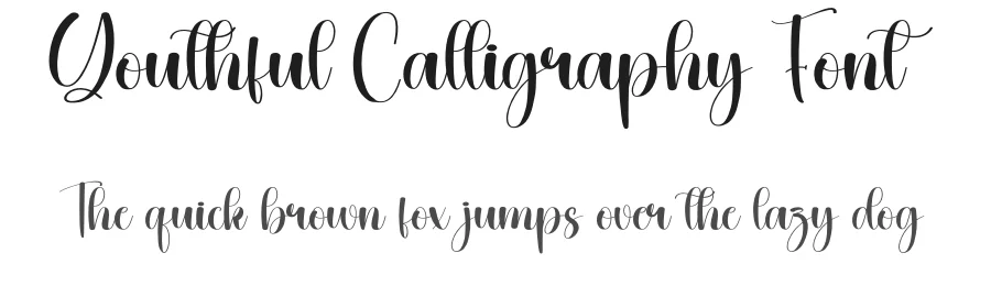 Youthful Calligraphy Font by creativeletter — Script Handwritten Font
