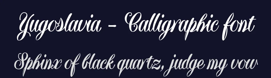 Yugoslavia – Calligraphic font by defharo — Script Handwritten Font — thumbnail 2
