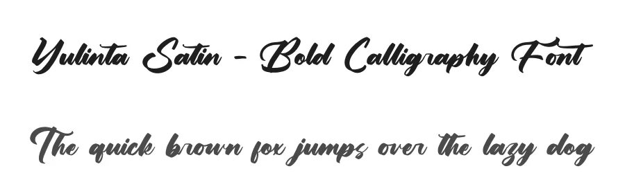 Yulinta Satin – Bold Calligraphy Font by letterenastudios — Script Handwritten Font
