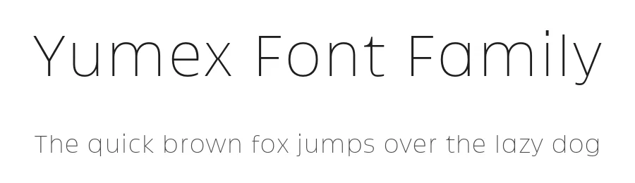 Yumex Font Family by DualType β Sans Serif Font