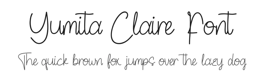 Yumita Claire Font by Creatifontstudios — Script Handwritten Font
