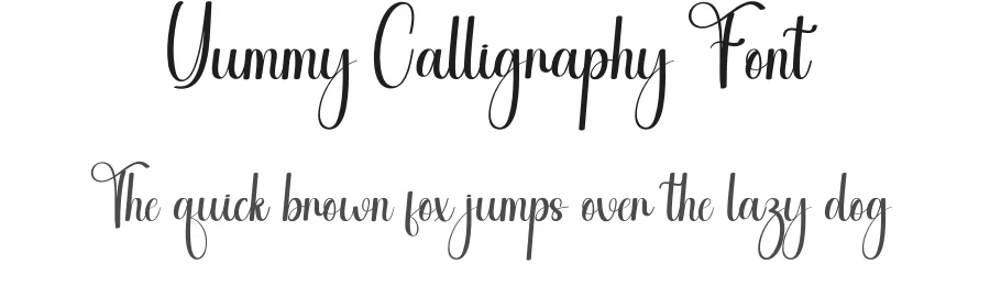 Yummy Calligraphy Font by andikastudio — Script Handwritten Font