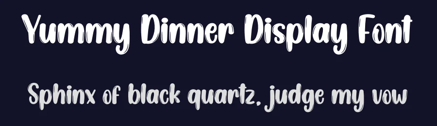 Yummy Dinner Display Font by creativeletter — Display Font — thumbnail 2