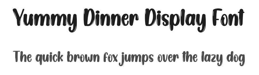 Yummy Dinner Display Font by creativeletter — Display Font