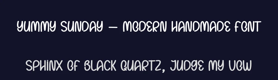 Yummy Sunday – Modern Handmade Font by creativeletter — Display Font — thumbnail 2
