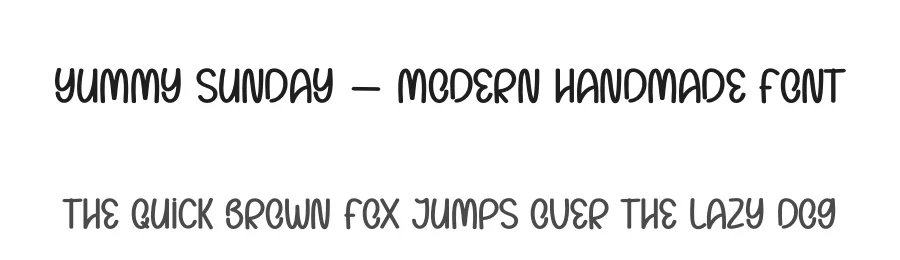 Yummy Sunday – Modern Handmade Font by creativeletter — Display Font