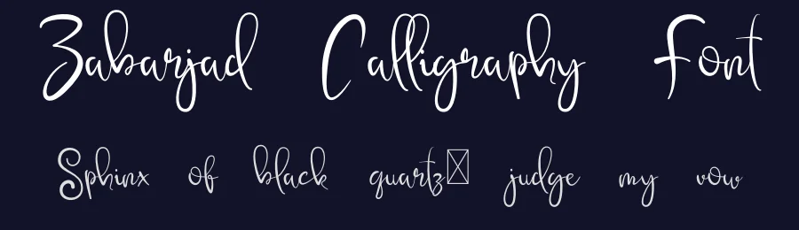 Zabarjad Calligraphy Font by IntrovArtZone — Script Handwritten Font — thumbnail 2