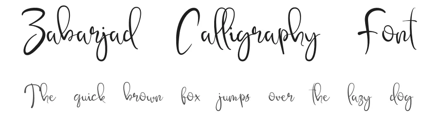 Zabarjad Calligraphy Font by IntrovArtZone ā Script Handwritten Font