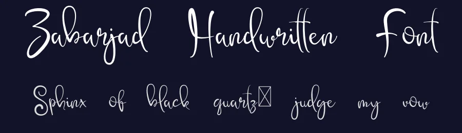 Zabarjad Handwritten Font by IntrovArtZone — Script Handwritten Font — thumbnail 2