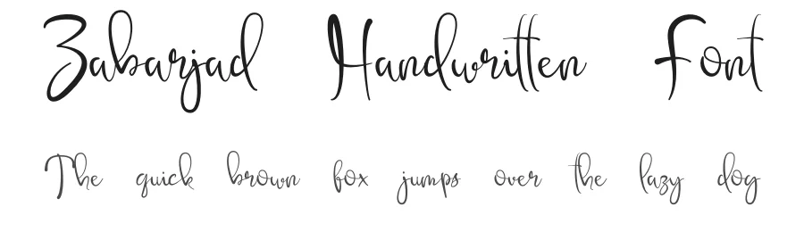 Zabarjad Handwritten Font by IntrovArtZone ā Script Handwritten Font