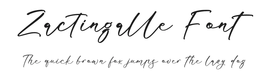 Zactingalle Font by letterfabric — Script Handwritten Font
