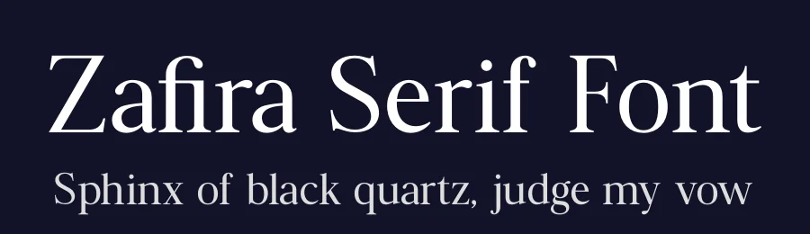 Zafira Serif Font by Zafiratype — Serif Font — thumbnail 2