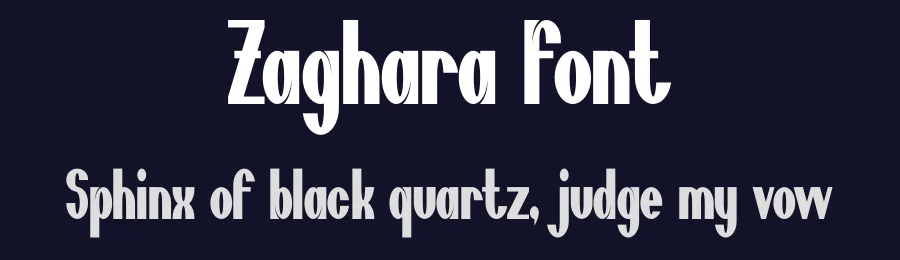 Zaghara Font by Maiko Hatta — Display Font — thumbnail 2