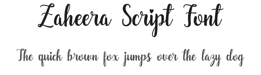 Zaheera Script Font by dayatz2009 — Script Handwritten Font