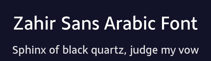 Zahir Sans Arabic Font by Kutype Foundry — Display Font — thumbnail 2