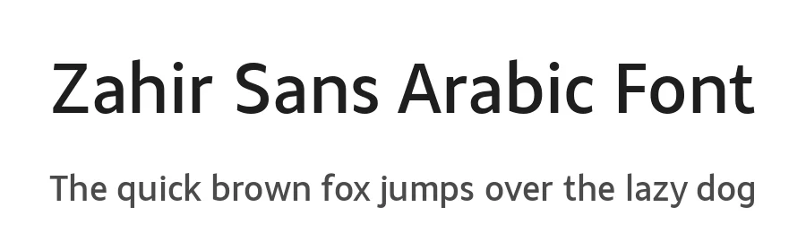 Zahir Sans Arabic Font by Kutype Foundry — Display Font