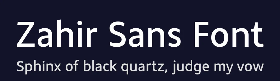 Zahir Sans Font by Kutype Foundry — Display Font — thumbnail 2
