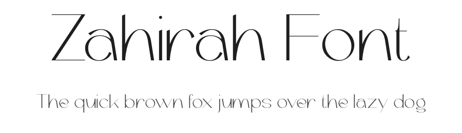 Zahirah Font by Pikgura — Display Font