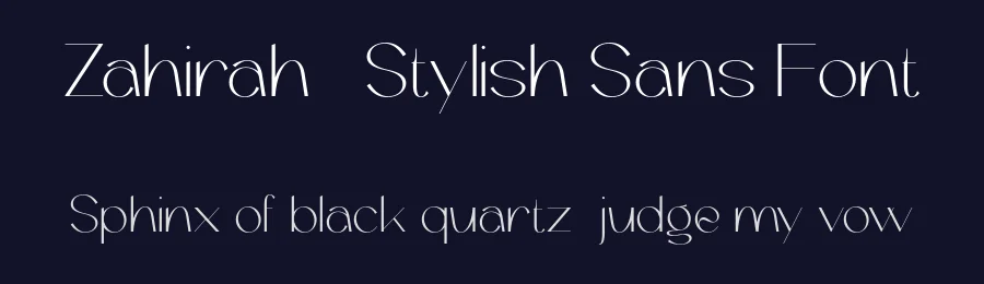 Zahirah – Stylish Sans Font by Pikgura Type — Serif Font — thumbnail 2