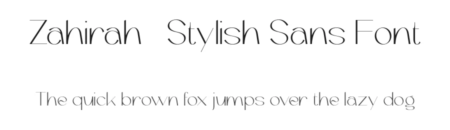 Zahirah – Stylish Sans Font by Pikgura Type — Serif Font
