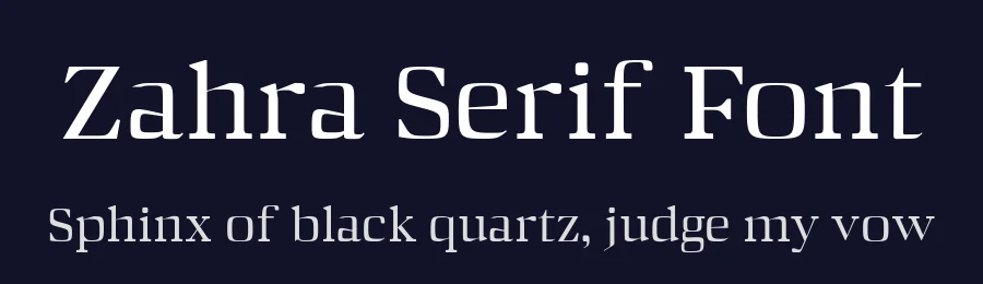 Zahra Serif Font by Creativetacos — Serif Font — thumbnail 2