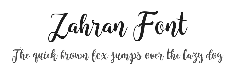 Zahran Font by namelatype — Script Handwritten Font
