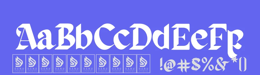 Zaiwo Nobles | Modern Gothic Font by Denustudios — Blackletter Font — thumbnail 3