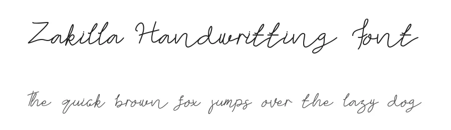 Zakilla Handwritting Font by edricstudio — Script Handwritten Font