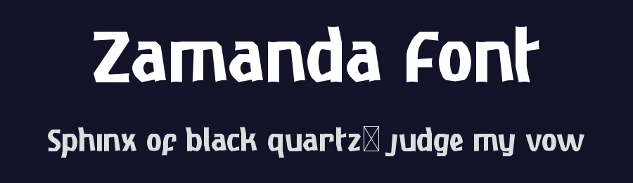 Zamanda Font by RaisProject — Display Font — thumbnail 2