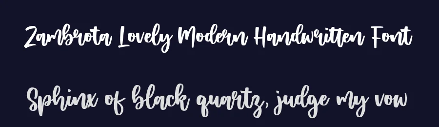 Zambrota Lovely Modern Handwritten Font by balpirick — Script Handwritten Font — thumbnail 2