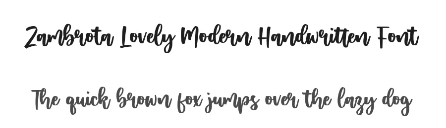 Zambrota Lovely Modern Handwritten Font by balpirick — Script Handwritten Font