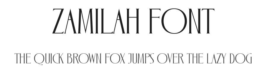 Zamilah Font by timelesstype.co — Display Font
