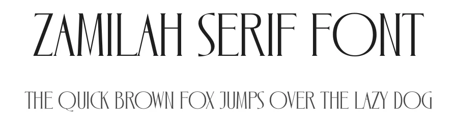 Zamilah Serif Font by timelesstype.co — Display Font