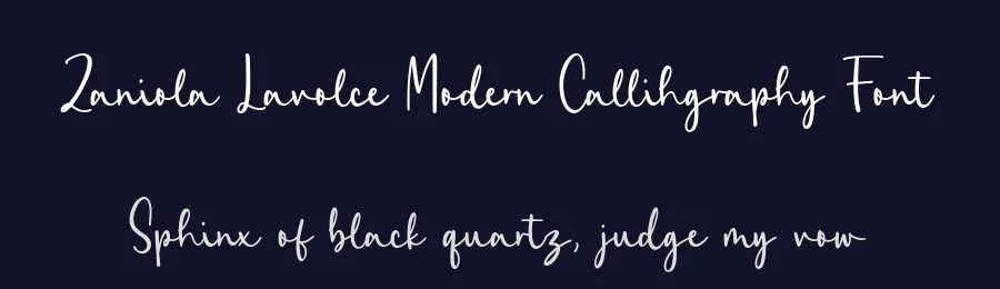 Zaniola Lavolce Modern Callihgraphy Font by balpirick — Script Handwritten Font — thumbnail 2